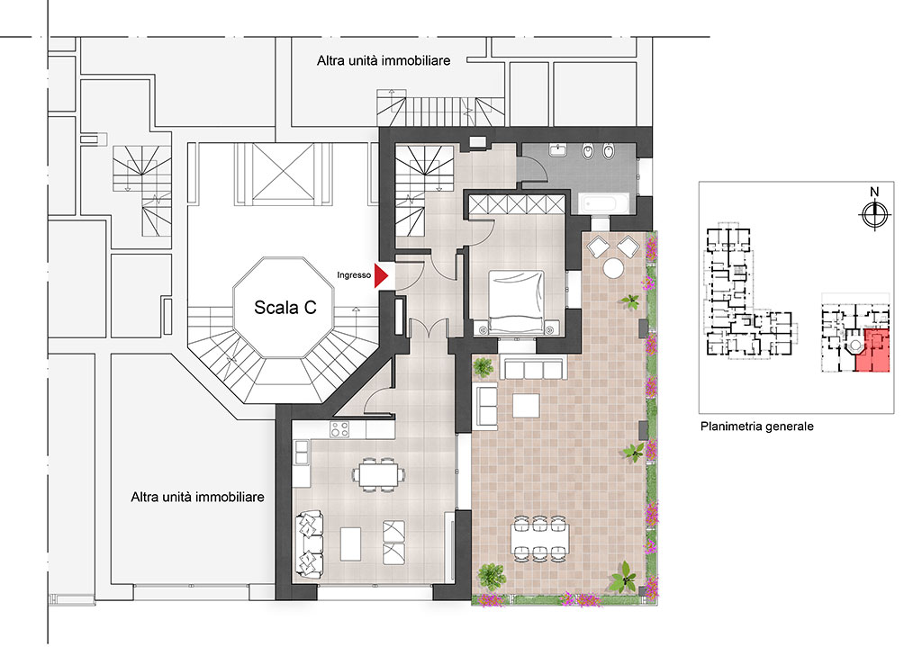 Appartamento W6 - Piano Secondo+Sottotetto - Scala C
